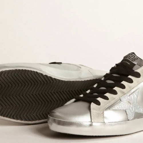 Women’s Super-Star sneakers with star and silver h...