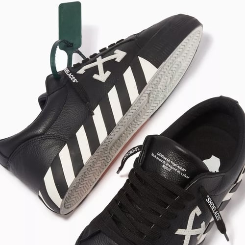 OFF-WHITE Vulc Low Leather Black White SS22