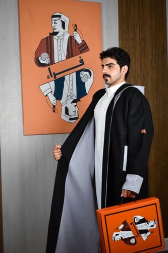 فروة دبل فيس لون رصاصي مع اسود