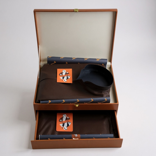 طقم فاخر سديري وقماش لون عودي