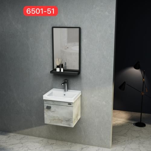 مغسلة خشبية بليوود لون بيج مرخم مقاس 43سم -