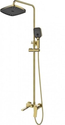 نظام دش كامل مسطرة مع خلاط ذهبي مطفي مودرن