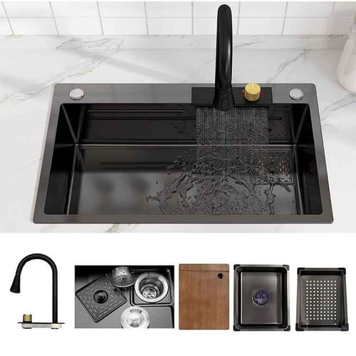 مجلى حوض مطبخ ستانلس ستيل شلال