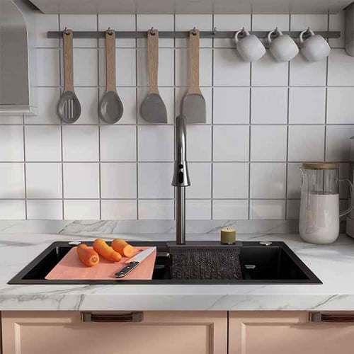 مجلى حوض مطبخ ستانلس ستيل شلال