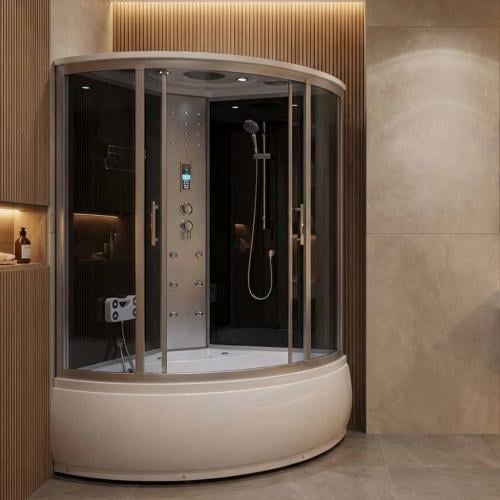 كابينة استحمام بخار و جاكوزي 150 × 150