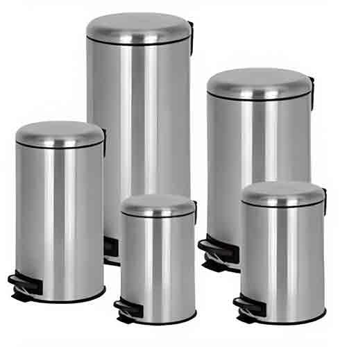 سلة نفايات بدواسة ستانلس ستيل - FLORET