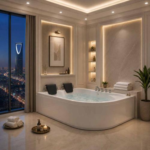 جاكوزي حمام 160×120 اتجاه مسند الراس يمين