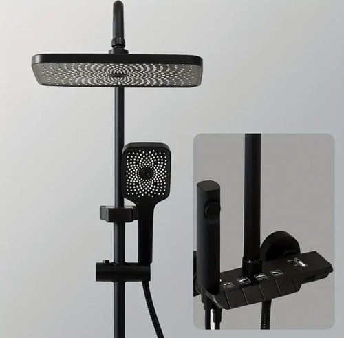 مسطرة نظام شاور بيانو مودرن اسود الماني- STARK