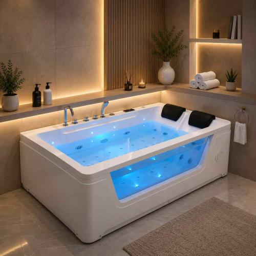جاكوزي 172*120 شلال ماطورين ابيض