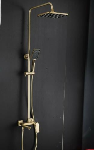 نظام دش كامل مسطرة مع خلاط ذهبي مطفي مودرن