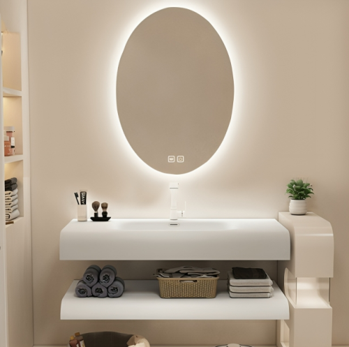 مغسلة فاخرة مودرن اكريليك لون ابيض - مقاسات متعددة