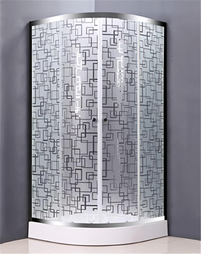 كبينة شاور زاوية 90×90 - شفاف غامق اطار اسود