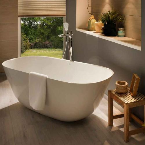 بانيو مودرن فاخر بتصميم لون ابيض ( لامع - مطفي ) -...