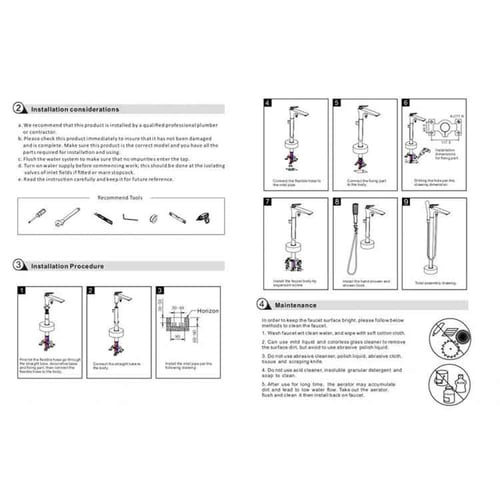 خلاط بانيو أرضي اسود مطفي مع سماعة مودرن برونزو