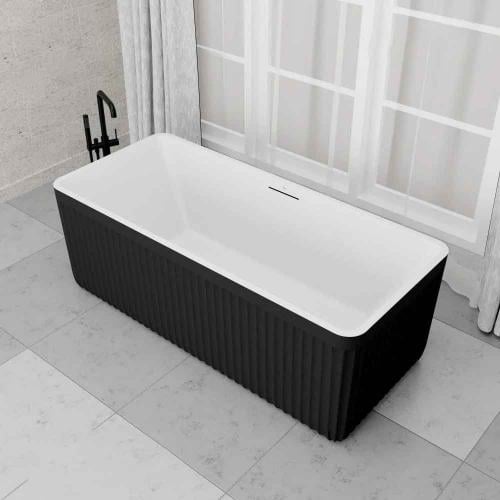 بانيو اسود من الخارج ابيض من الداخل مقاس 170 × 75