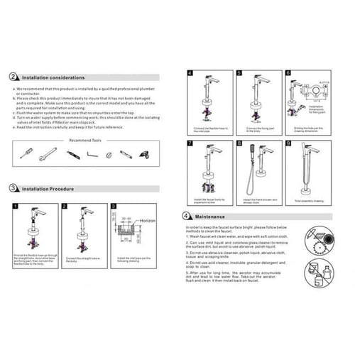 خلاط بانيو أرضي ذهبي لامع مع سماعة مودرن برونزو
