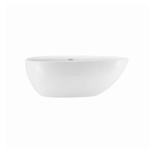 بانيو مودرن فاخر بتصميم بيضاوي زاوية لون ابيض ( لا...