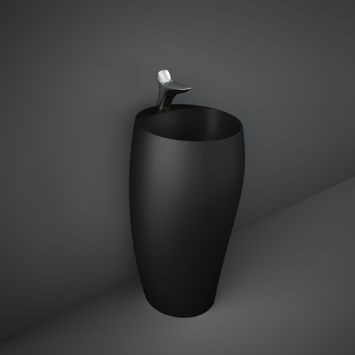 مغسلة فاخرة كلود راك RAK موديل بيضاوي اسود مطفي