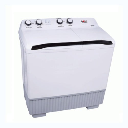 غسالة دورا 10كيلو حوضين ابيض موديل DW1100MT11