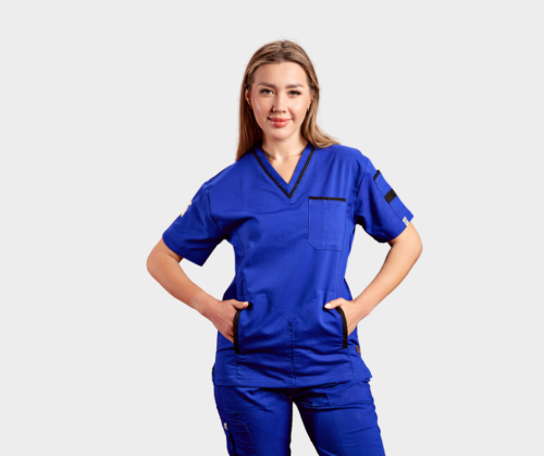 سكراب وايت ڤي ازرق-ازرق