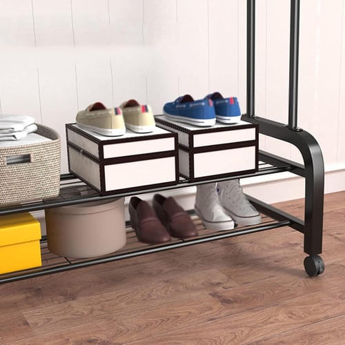 ستاند ملابس 3×1 (لون اسود) من Primo Plus بخطافات ج...