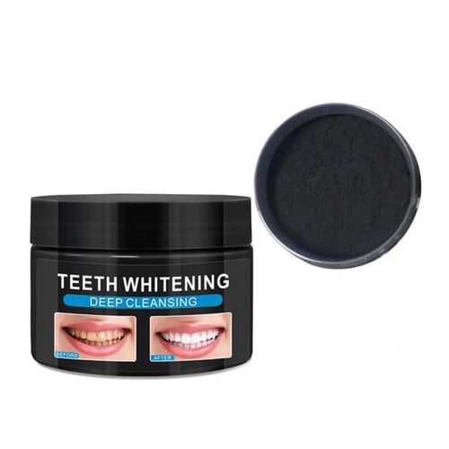 بودرة الفحم Oralhoe لتبييض طبيعي للأسنان وتنظيف عم...