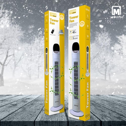 مروحة عمودية DENX DX2619 بـ3 سرعات ودوران 80° وتحك...