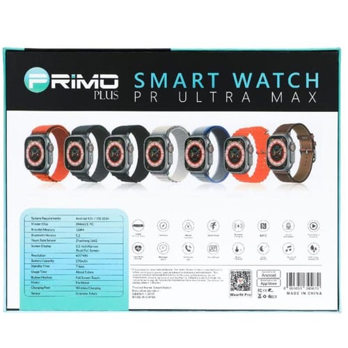 ساعة PRIMO PLUS الذكية 7×1 متعددة الوظائف بتقنية ح...