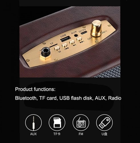 مكبر صوت لاسلكي SK-2027 بتقنية البلوتوث يدعم AUX،...