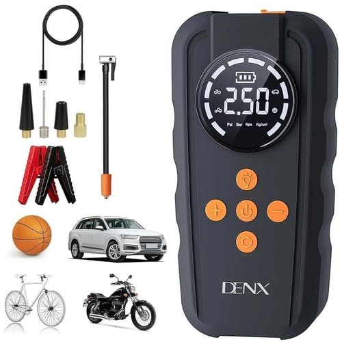 مضخة إطارات DENX DX2592 متعددة الوظائف مع بطارية ل...