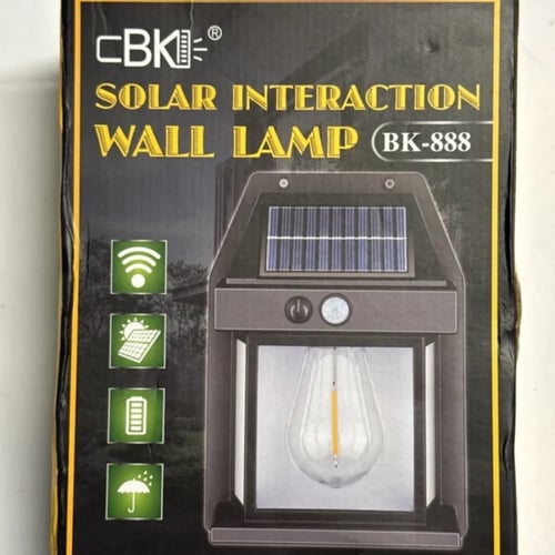 مصباح الحائط الشمسي BK-888 مع مستشعر للحركة مع بطا...