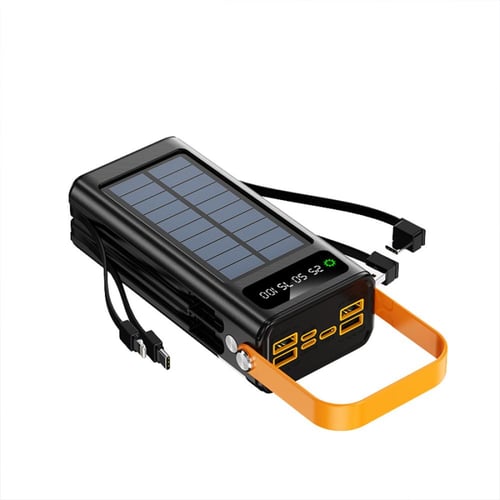 باور بانك DENX DX437 شمسي 60000mAh مع مصباح LED وح...