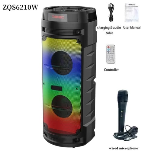 سماعة ومكبر صوت Zqs6210W بتقنية البلوتوث تدعم AUX،...