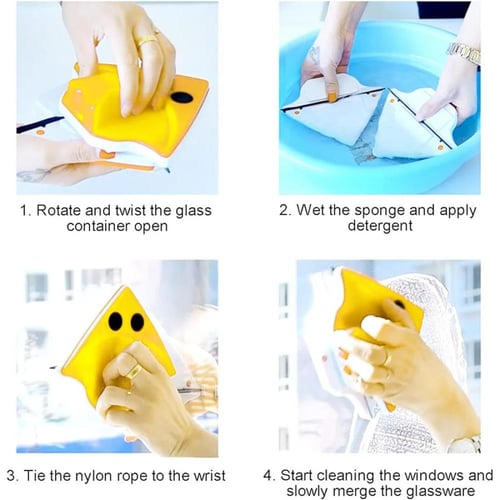 منظف زجاج مغناطيسي لتنظيف النوافذ والأبواب الزجاجي...