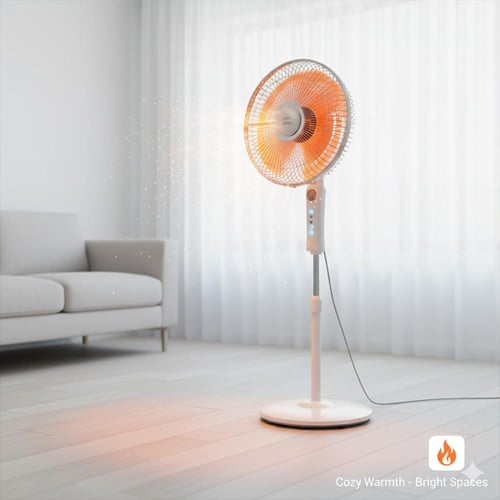 مدفأة سيراميك كربون قوية 1200 واط آمنة وهادئة بارت...