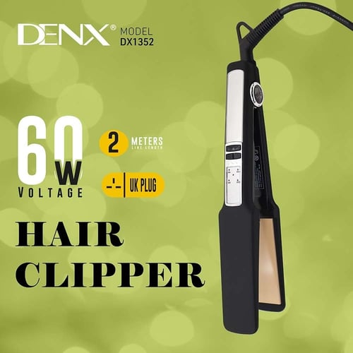 مكواة الشعر (Dx1352) 220 فولت بطلاء مطاطي اسود