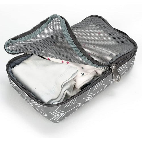 مجموعة شنط حفاضات 6 قطع مع خطافات لعربة الأطفال وس...