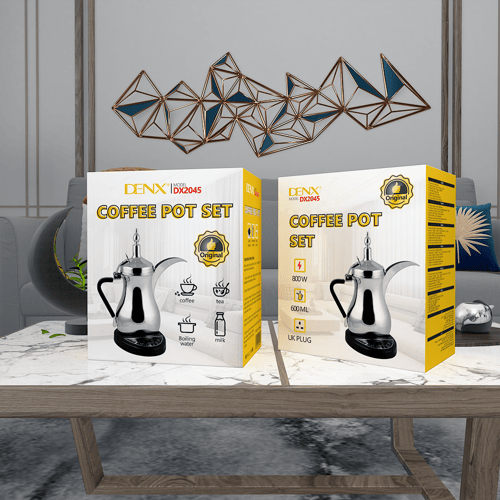 غلاية قهوة DENX DX2045 بقوة 800 واط وسعة 600 مللي...