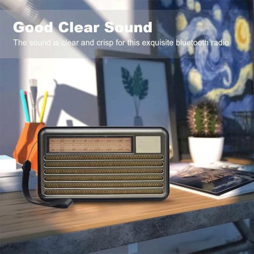 راديو DENX DX2437 بتقنية بلوتوث، مصباح يدوي وبطاري...