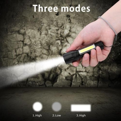 مصباح يدوي فائق السطوع - مثالي للتخييم والمشي لمسا...