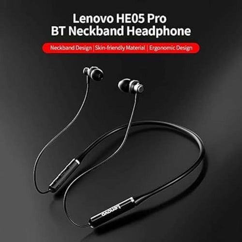 سماعة الأذن اللاسلكية lenovo HE 05 مزودة بطوق حول...
