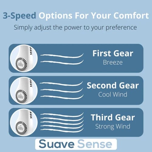 مروحة الرقبة S2-0350 المحمولة مع 3 سرعات قابلة للت...