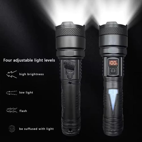 مصباح يدوي متعدد الوظائف S65 LED قابل للشحن Type-C...