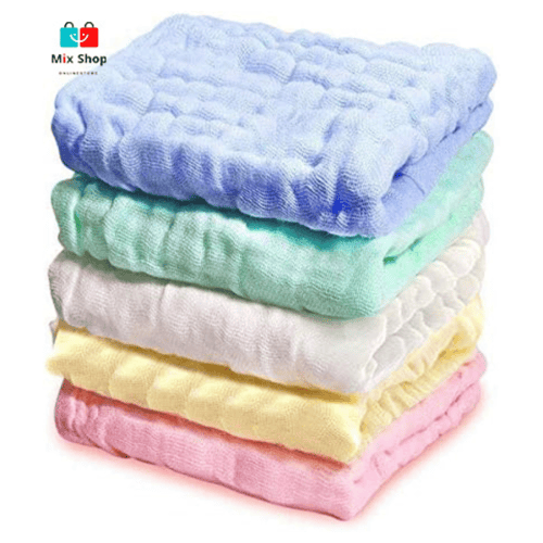 مجموعة مناشف قطنية مكونة من 5 مناشف للأطفال وحديثي...