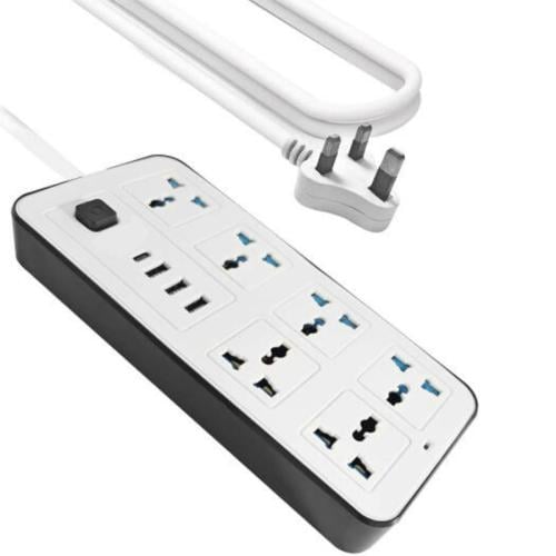 توصيلة POWERMAX MX53 الكهربائية مع 6 مقابس كهربائي...