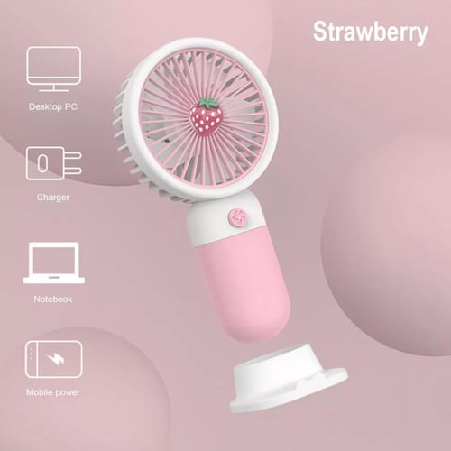 مروحة صغيرة بتصميم فواكه كرتونية جذابة، مروحة محمو...