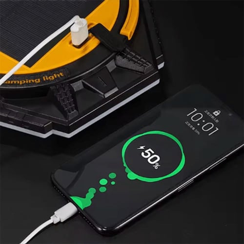 كشاف تخييم DX-788 LED مع أضواء سلسلة ملونة وباور ب...