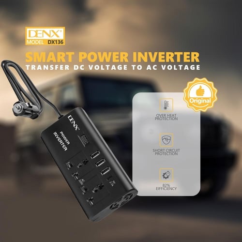 محول الطاقة الذكي DENX DX136 بقدرة 300 واط وتحويل...