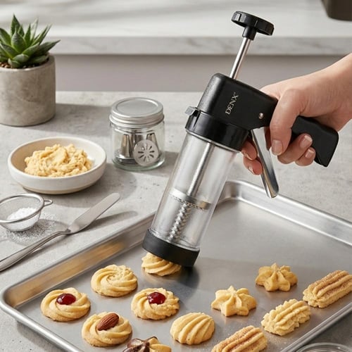 مسدس صنع الكوكيز 16 في 1 DENX DX3432 لتشكيل البسكو...