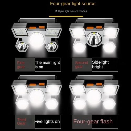 كشاف رأس قابل لإعادة الشحن بإضاءة LED عالية القوة...